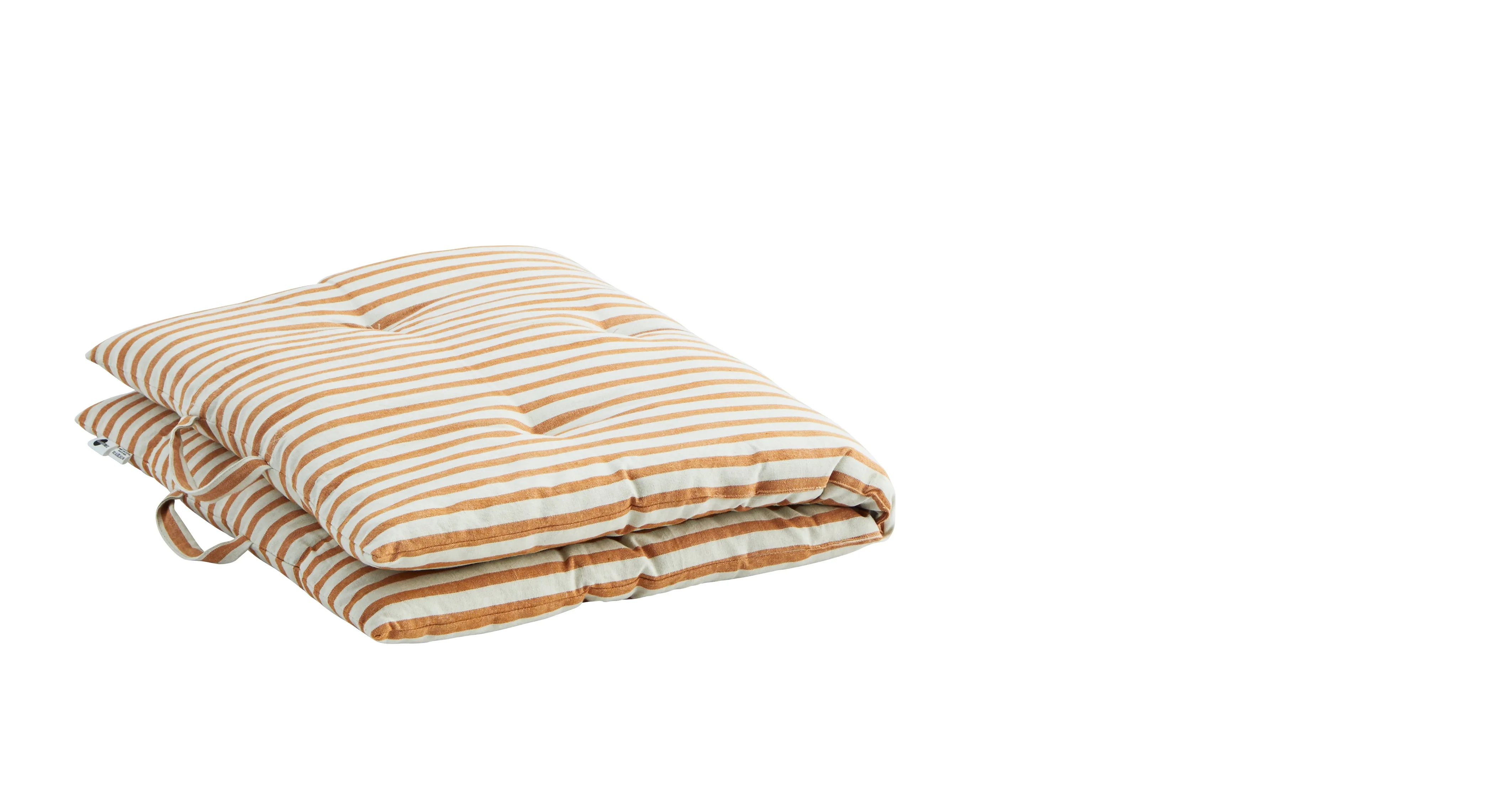 Madam Stoltz Candy Stripe Chair Mattress in Off White and Honey