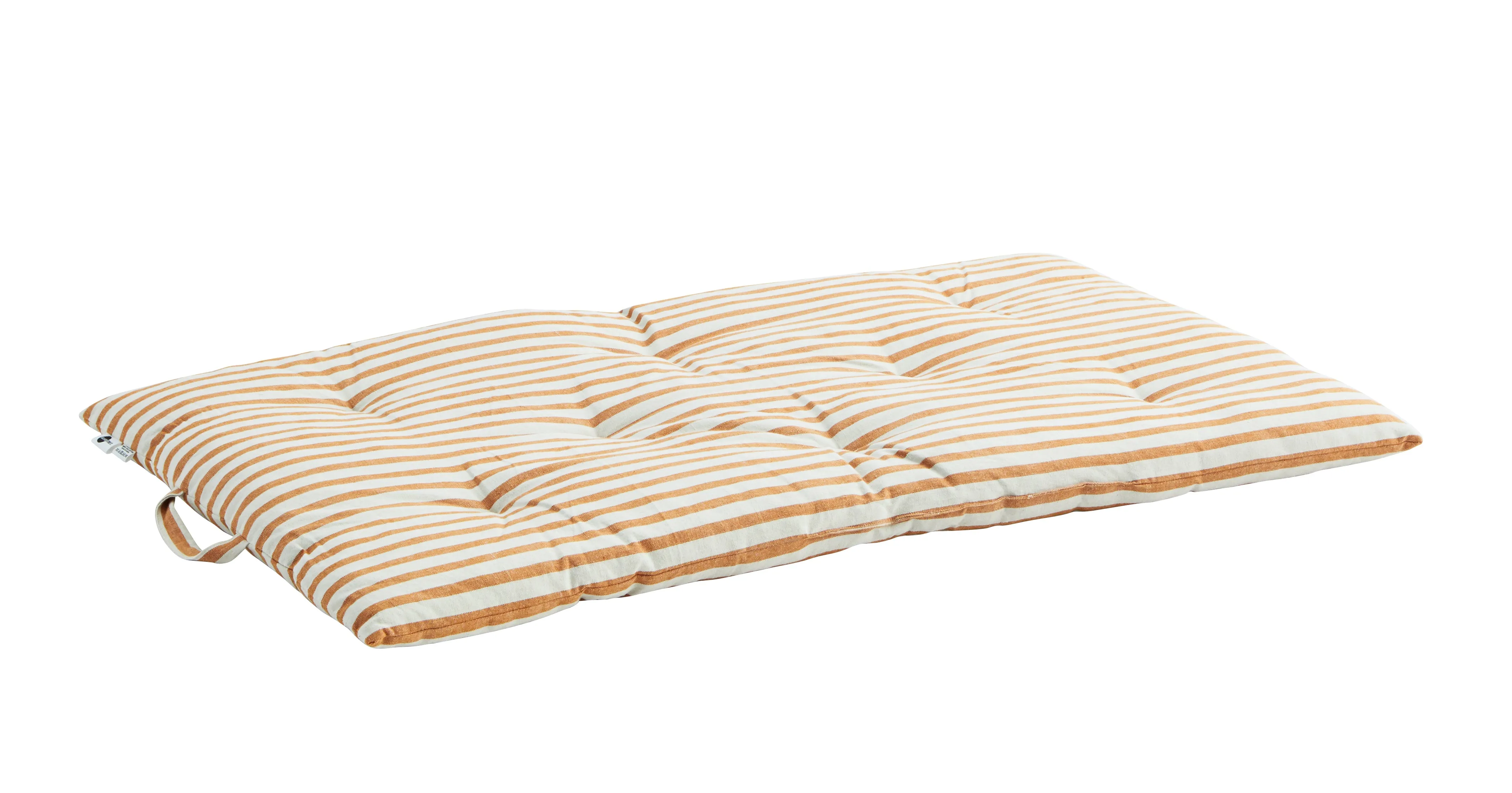 Madam Stoltz Candy Stripe Chair Mattress in Off White and Honey