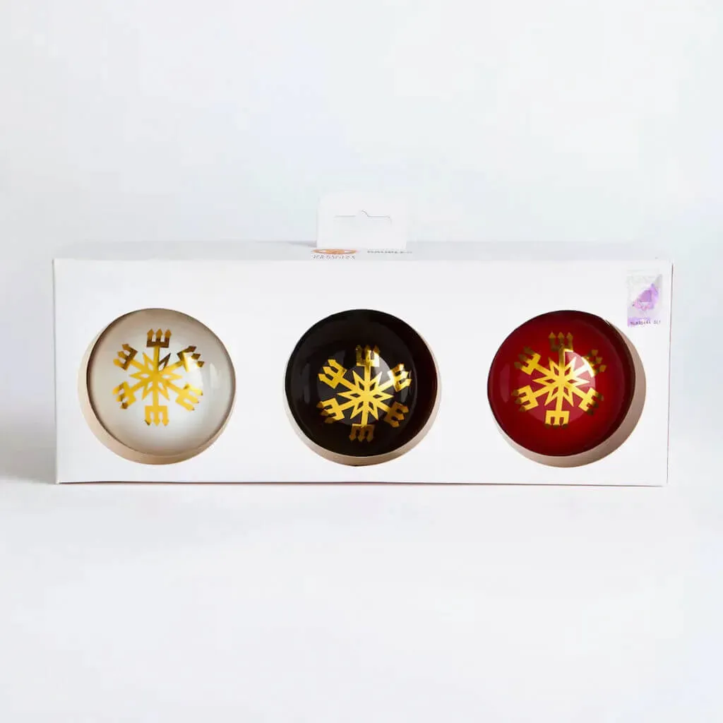 Manchester United 3-Pack Crest Bauble Ornament Set