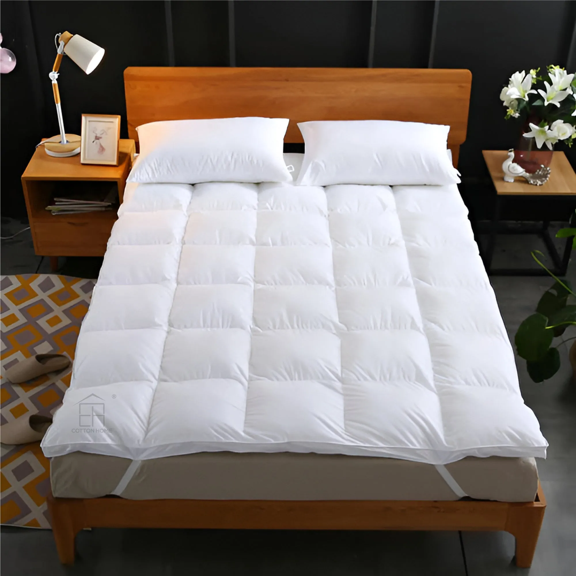 Mattress Topper Extra Thick 160x200 10cm White