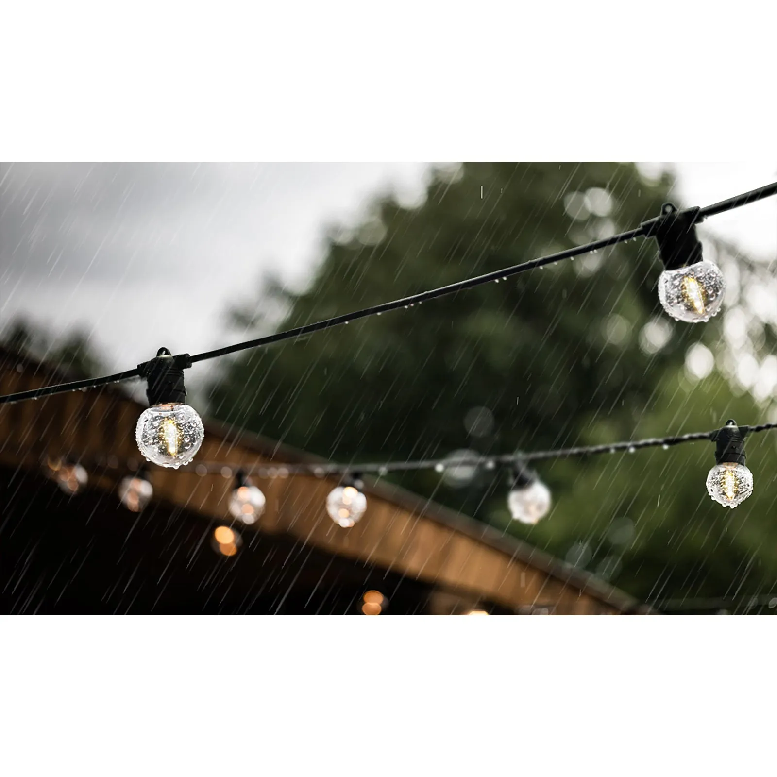 Mazam 41M LED Festoon Lights String Light Waterproof Wedding Party Garden