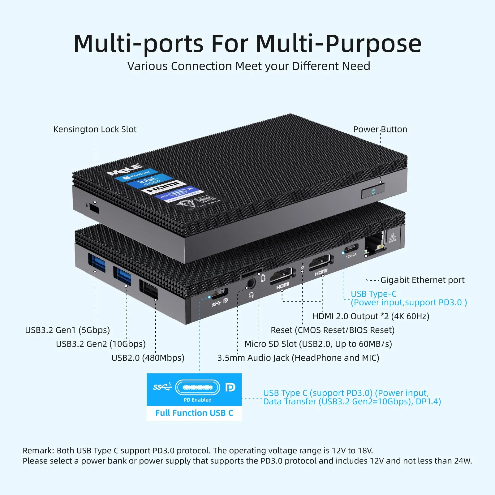 MeLE Fanless Quieter 4C Intel®  N100 Win11