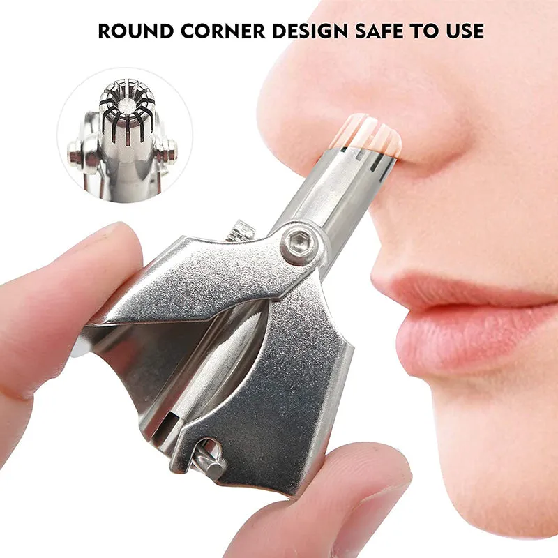 Men&#39;s Nose Hair Trimmer Stainless Steel Manual Trimmer Suitable for Nose Hair Razor Washable Portable Nose Hair Trimmer