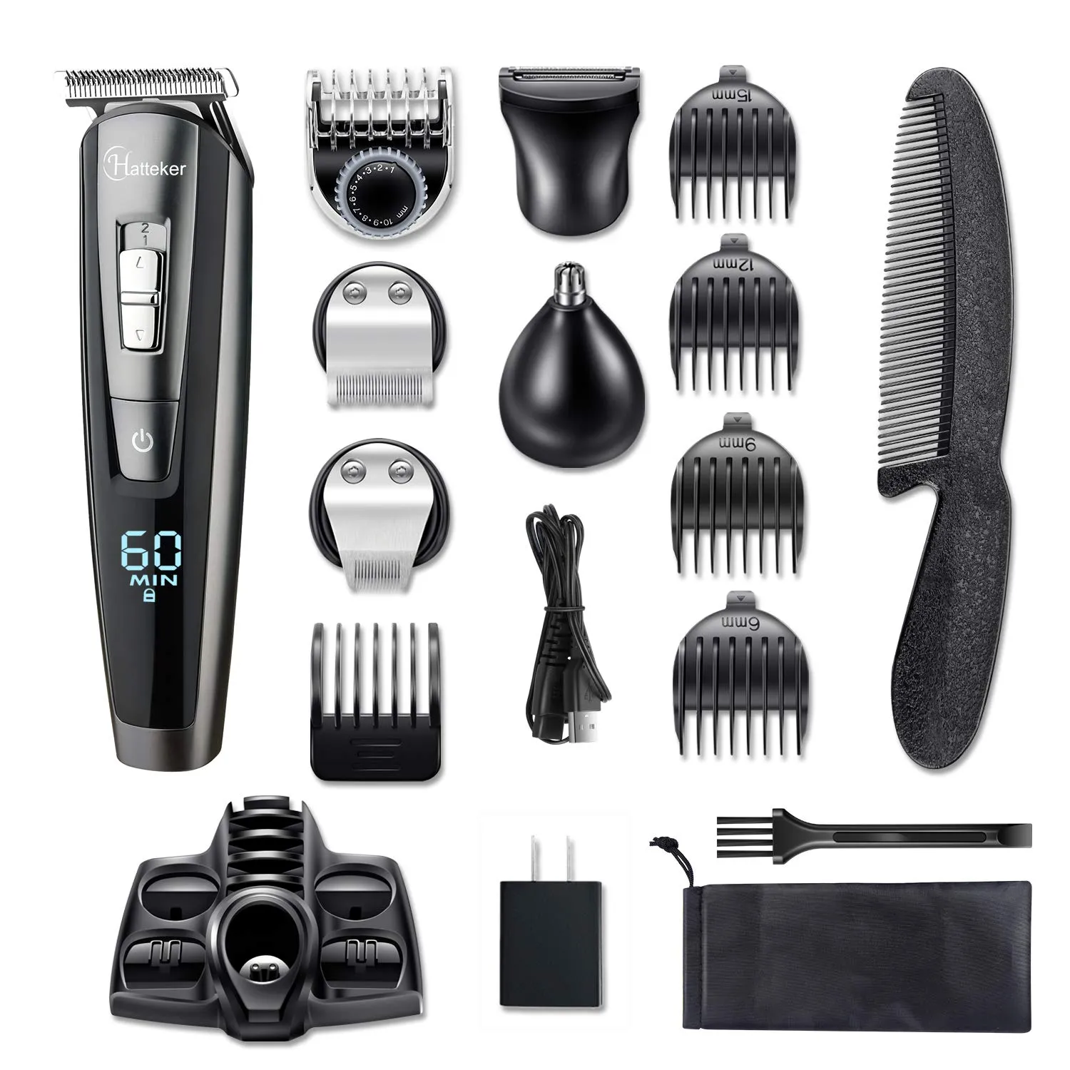 Men's Cordless Precision Shaver Kit Nose Beard Mustache Hair Trimmer Waterproof