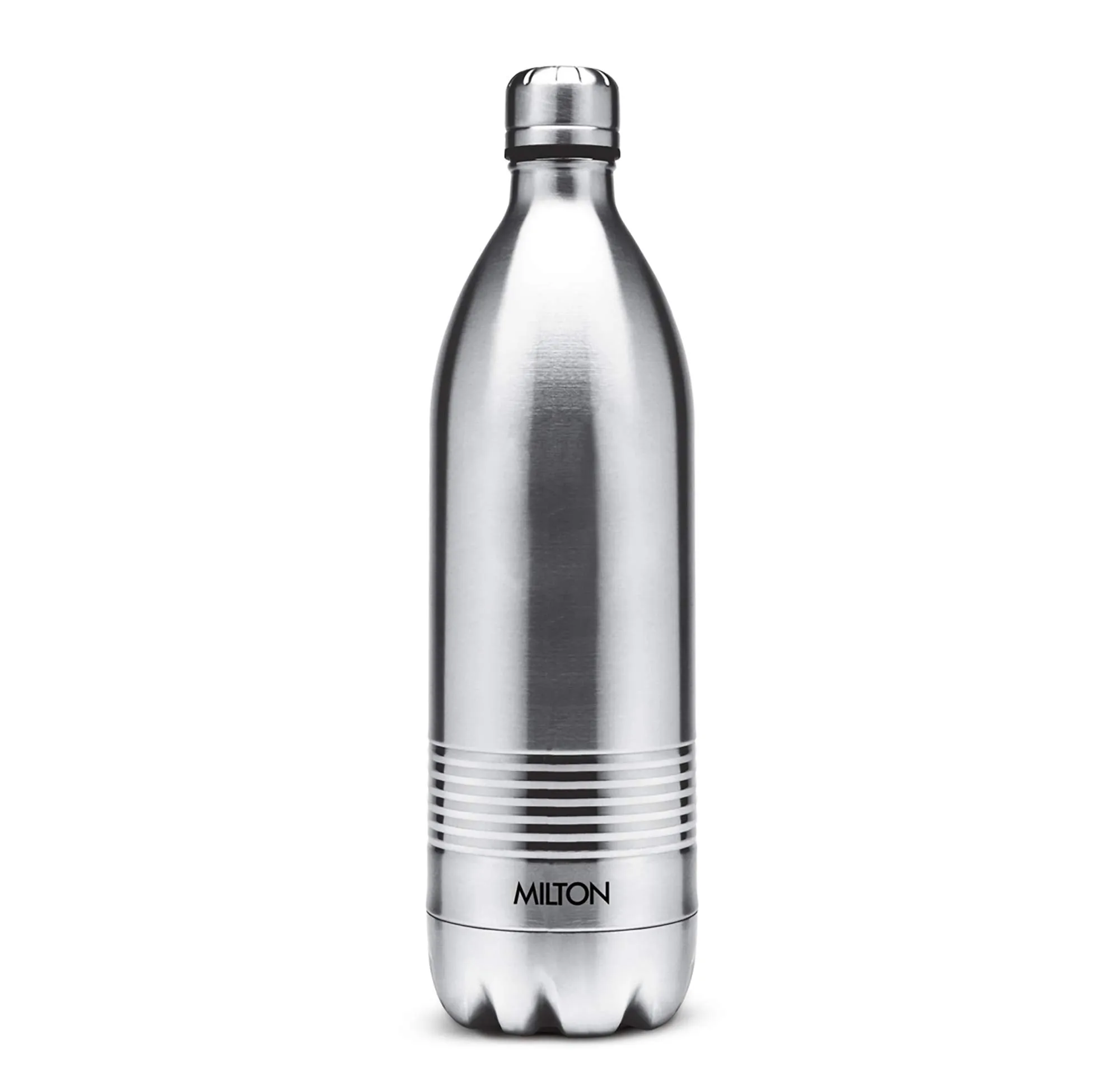 Milton Duo DLX 1000 Thermosteel 24 Hours Hot and Cold Water Bottle, 1 Litre, Silver & Milton Thermosteel Carafe 1500 ML - Steel Plain