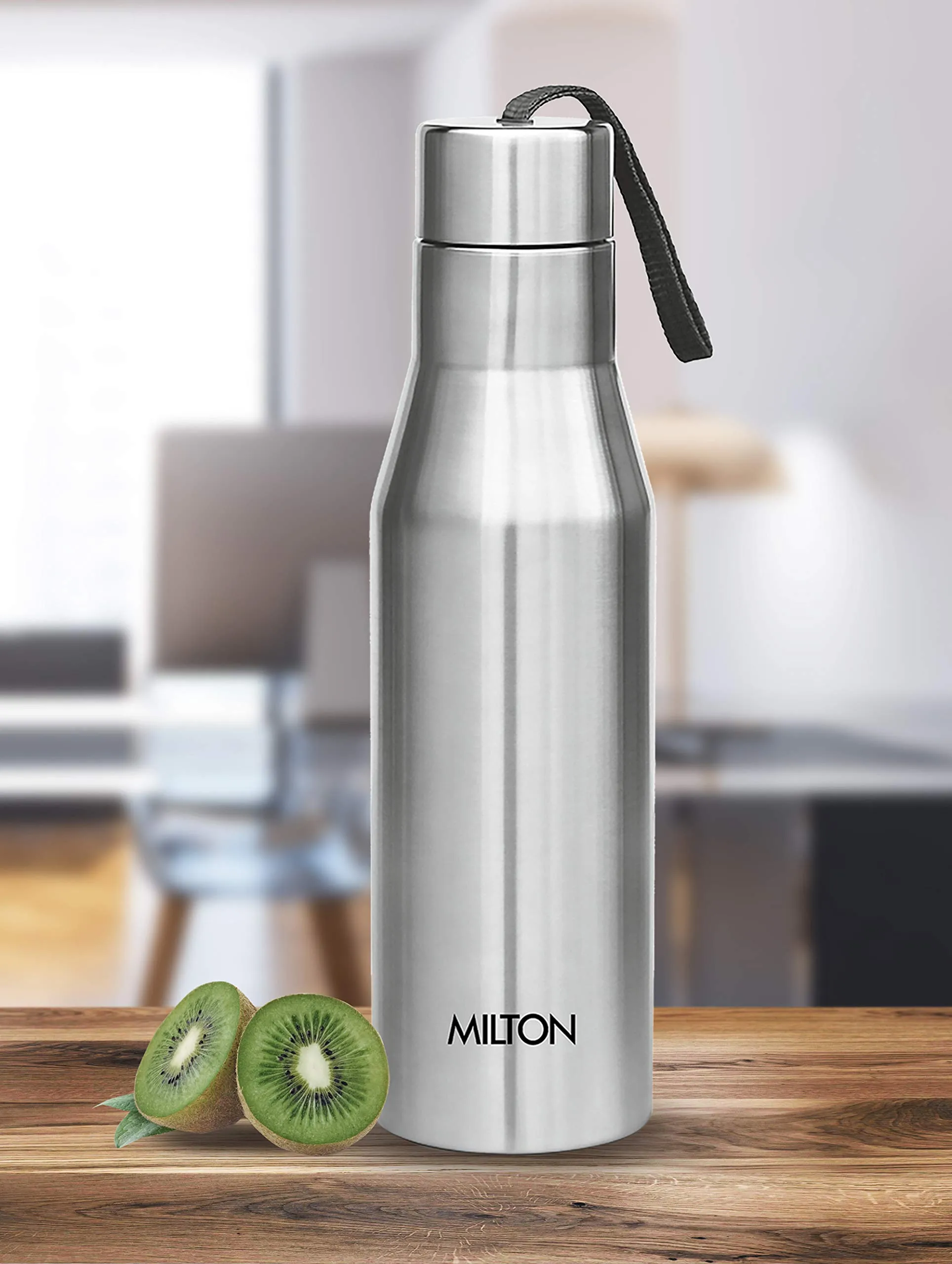 MILTON Thermosteel Carafe - Steel Plain Super 1000 Single Wall Stainless Steel Bottle, 1000 ml, Silver, 1500 ml