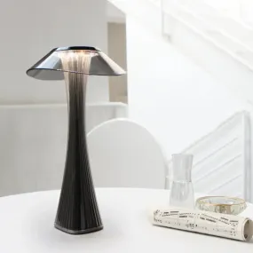 Modern LED Grey Bedside Table Lamp with Small Waist and Stylish Acrylic Lighting