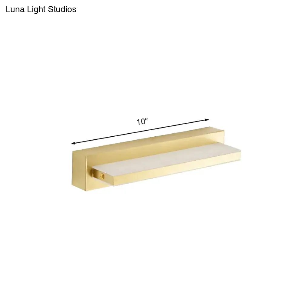 Modern LED Vanity Lighting with Yellow Acrylic Shade - Rectangular Wall Mount Light for Bedroom - 10"/16" Width