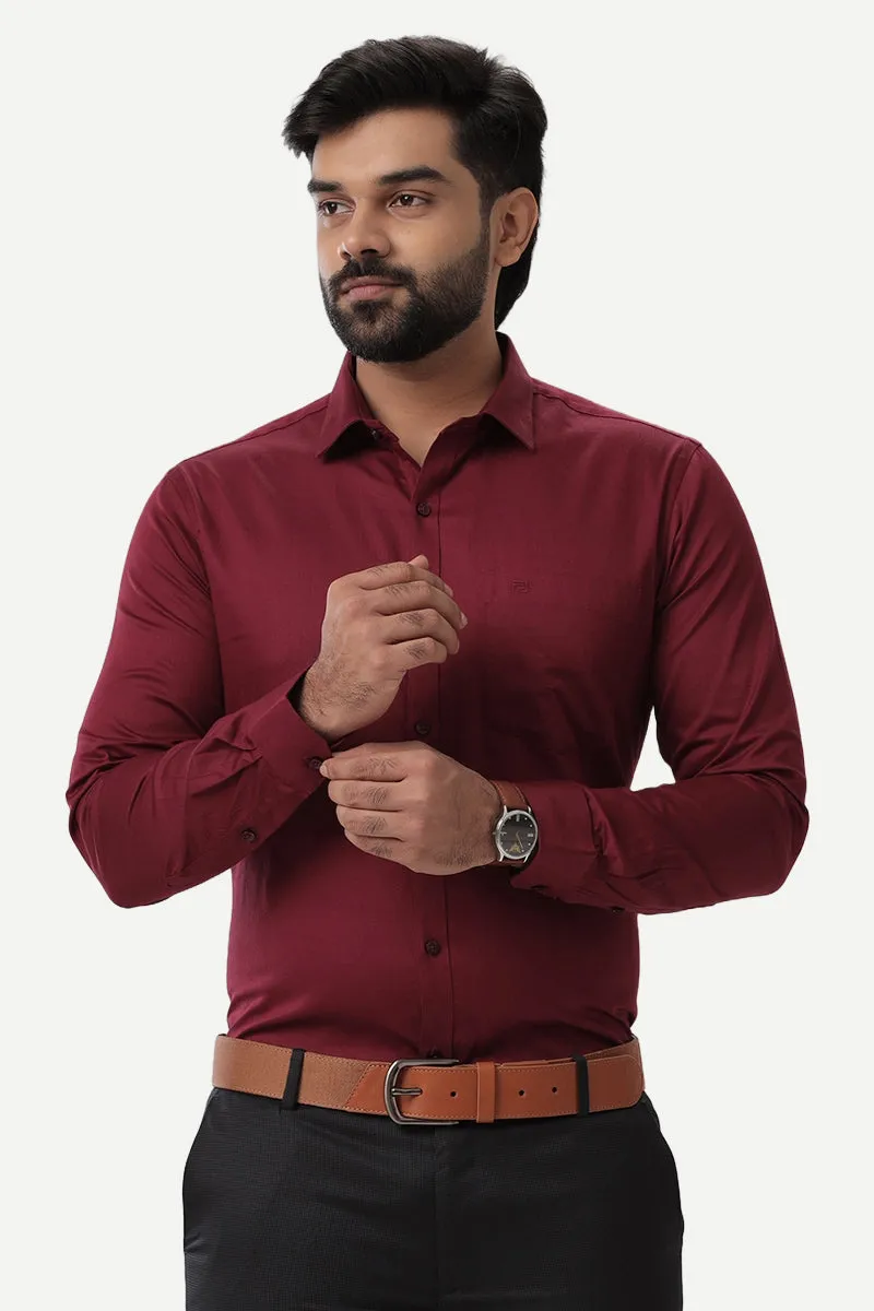 Monti - Maroon Formal Shirts for Men | Ariser