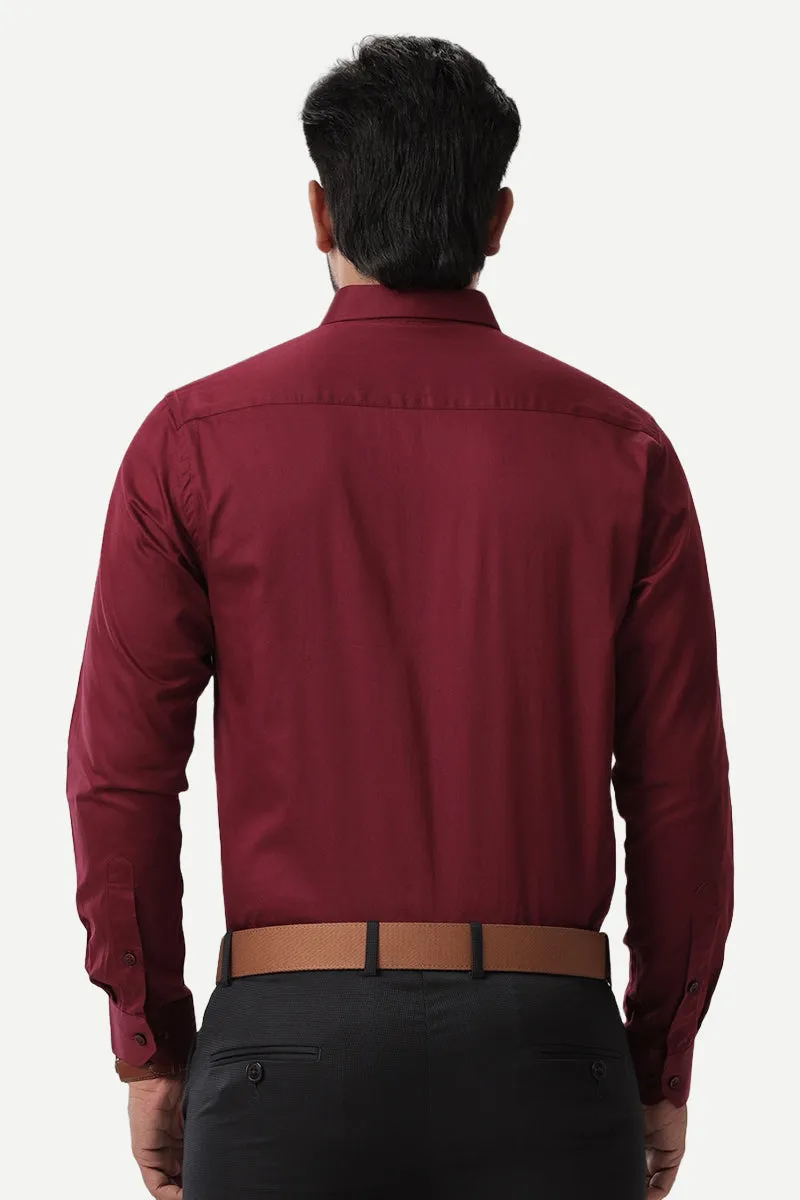 Monti - Maroon Formal Shirts for Men | Ariser