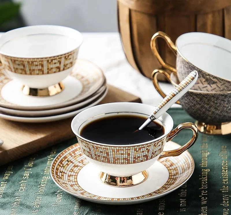 MOSAIC LUXURY TEA CUP & SAUCER - SET OF 2