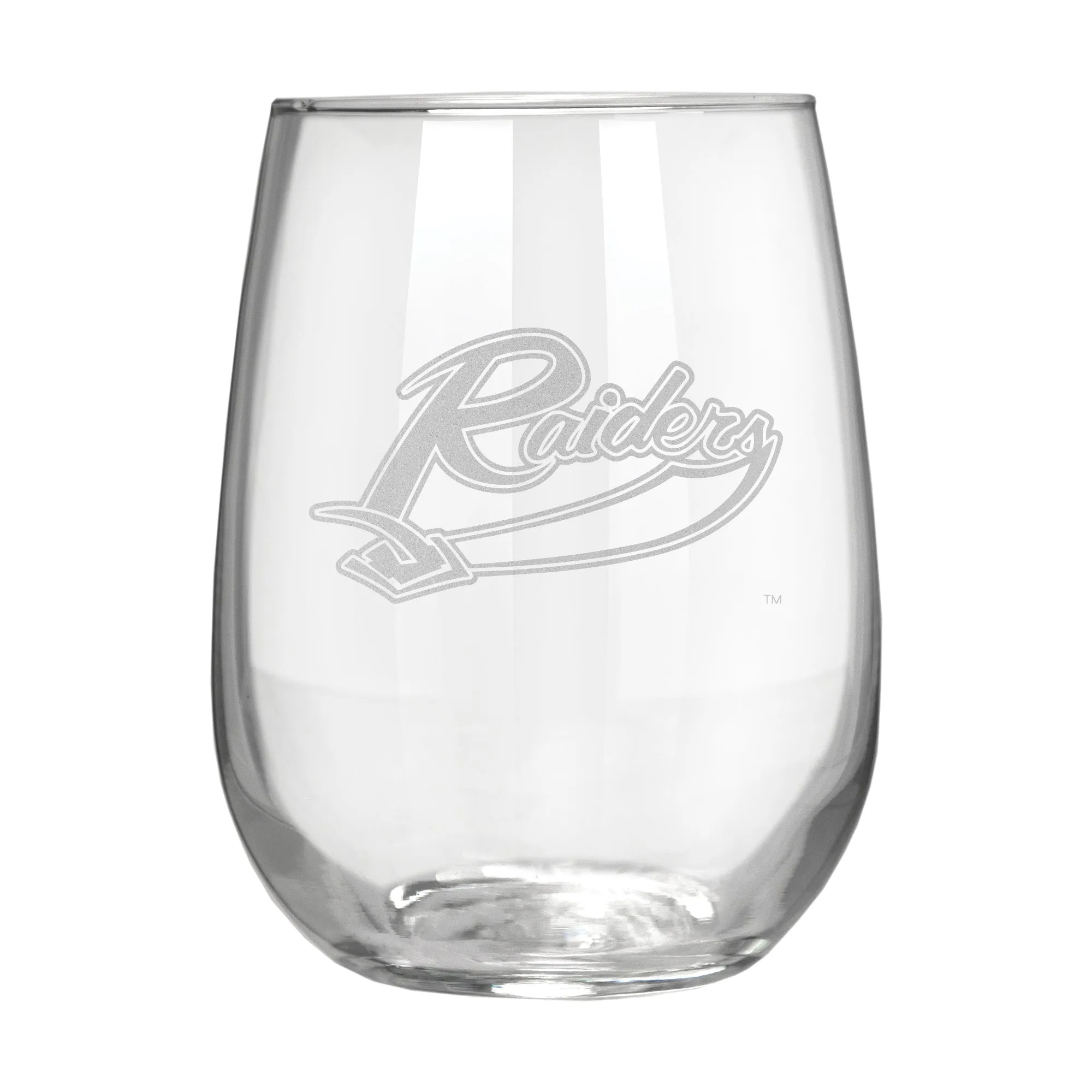 Mount Union Raiders 17 oz. Stemless Wine Glass