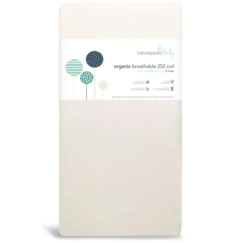 Naturepedic Breathable 252 Coil Organic Crib Mattress (MC46C / 2-Stage)