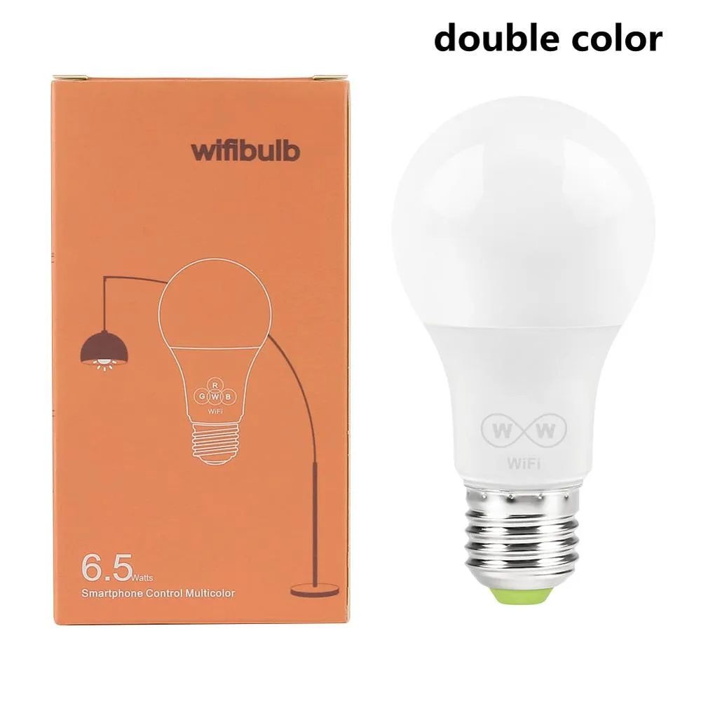 New E27 WiFi Smart LED Light Bulbs Intellegent App Remote Control Bulbs Walk-up Warn Lighting Work With Alexa Google Assistant