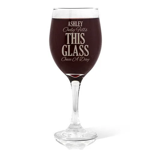 Once A Day Design Wine 410ml Glass