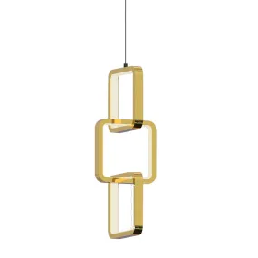 Patsy LED Pendant in Aged Brass