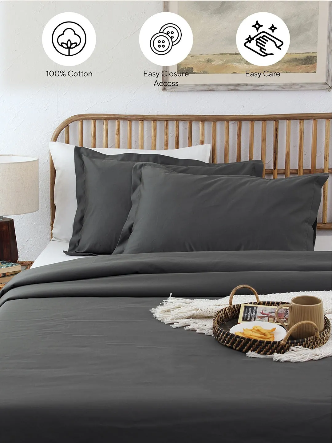 Pepper Single Duvet Cover (Grey)