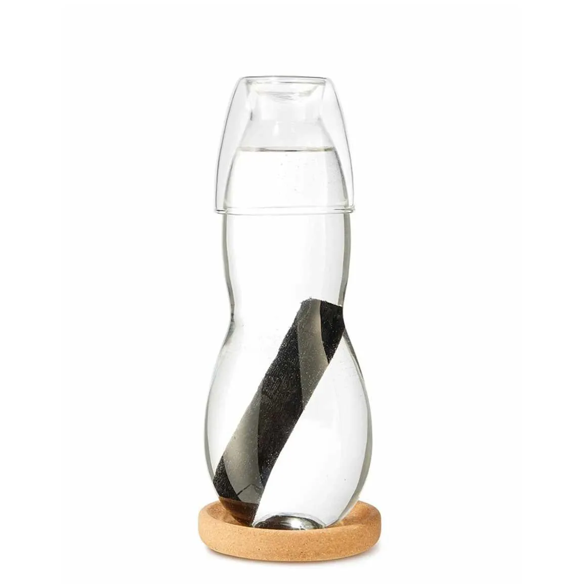 Personal Glass Carafe 0.8L With Active Charcoal Filter & Glass Tumbler