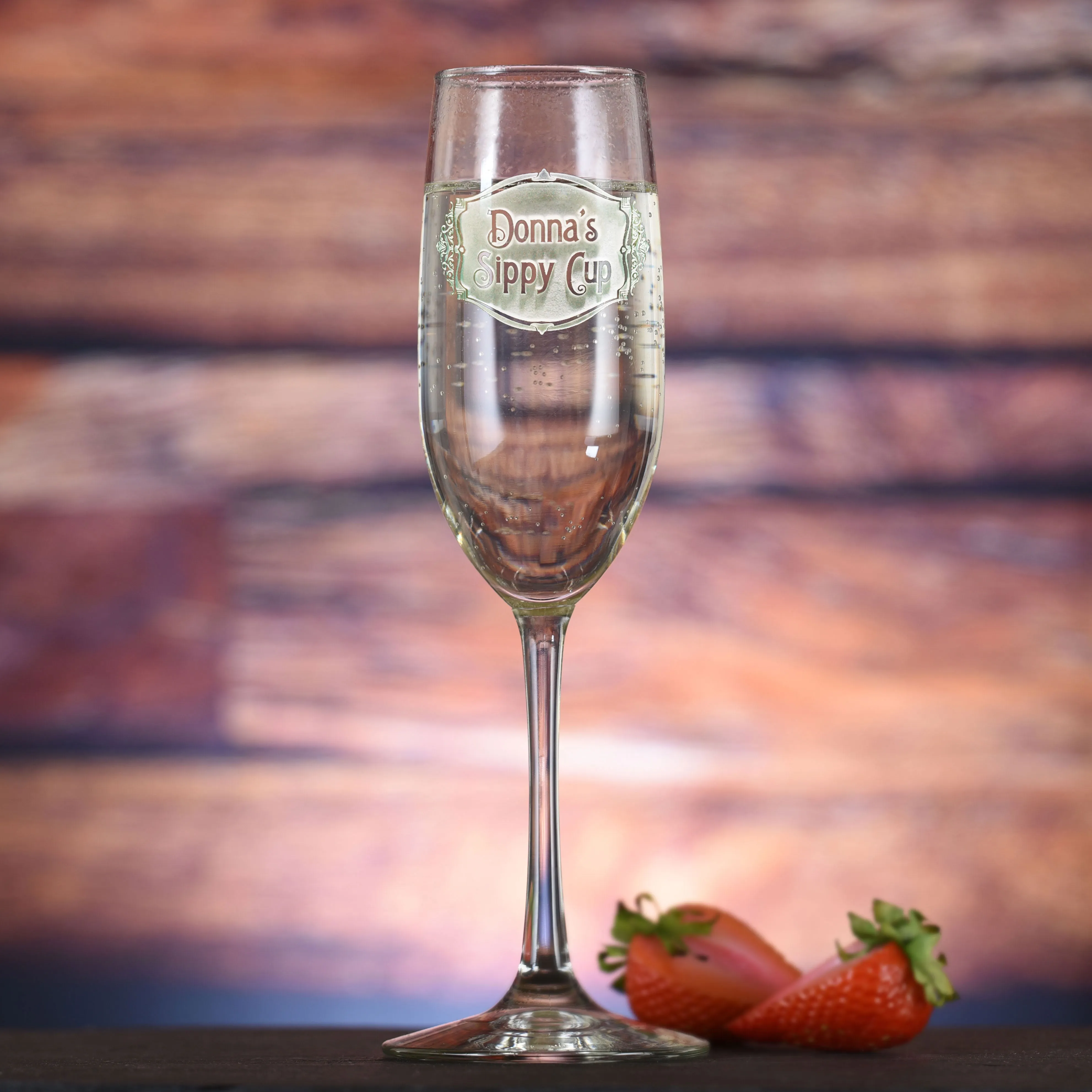 Personalized Sippy Cup Champagne Flute