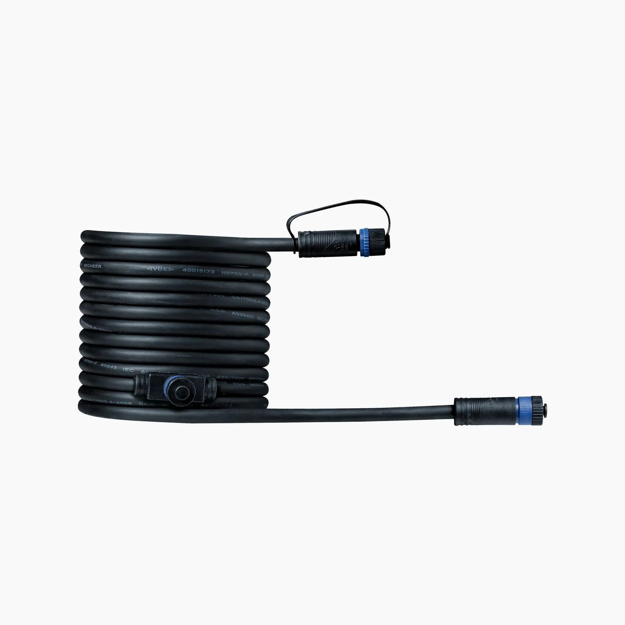 Plug & Shine Outdoor 5m Cables with 2 Outputs in Black