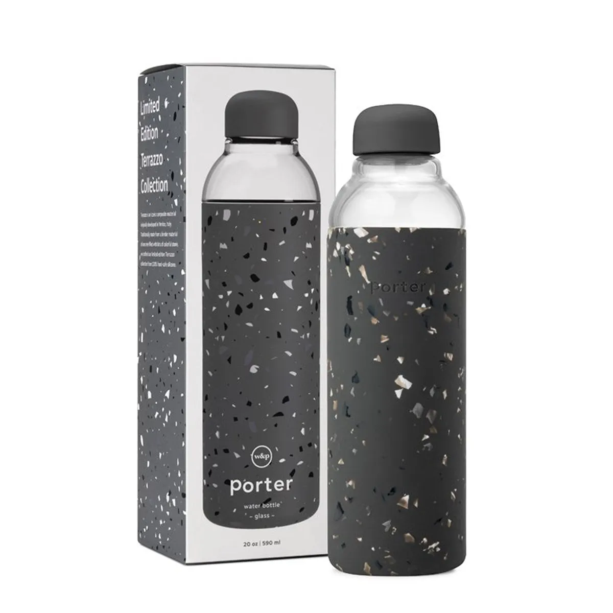 Porter Glass Bottle Terrazzo 591ml - Charcoal