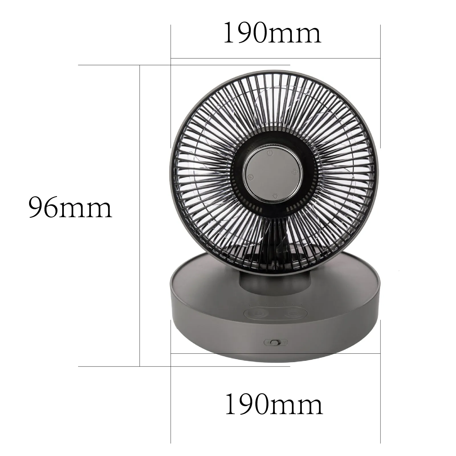 Rechargeable Foldable Camping Fan 3 speed With Night Light Mode Remote Control