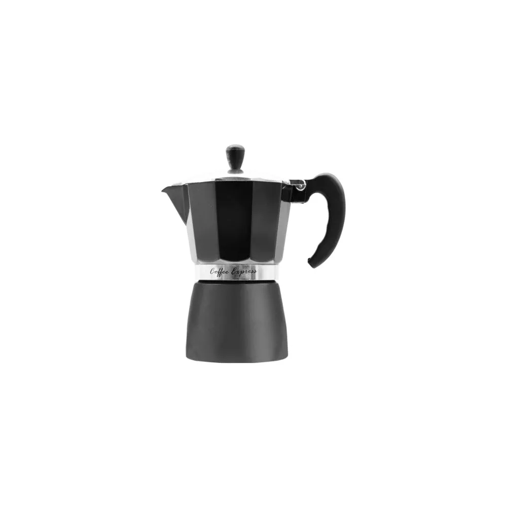 Regent Coffee maker Aluminium 2 Tone Matt Black and Silver 3Cup 150ml 41424