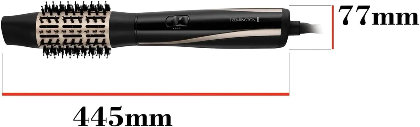 Remington Blow & Dry Caring Air Styler Hot Brush for all hair lengths, with 6 styling attachments - 25mm, 38mm & 50mm Round Brush, Concentrator, Paddle Brush & Root Boost, Storage pouch, 1200W, AS7700