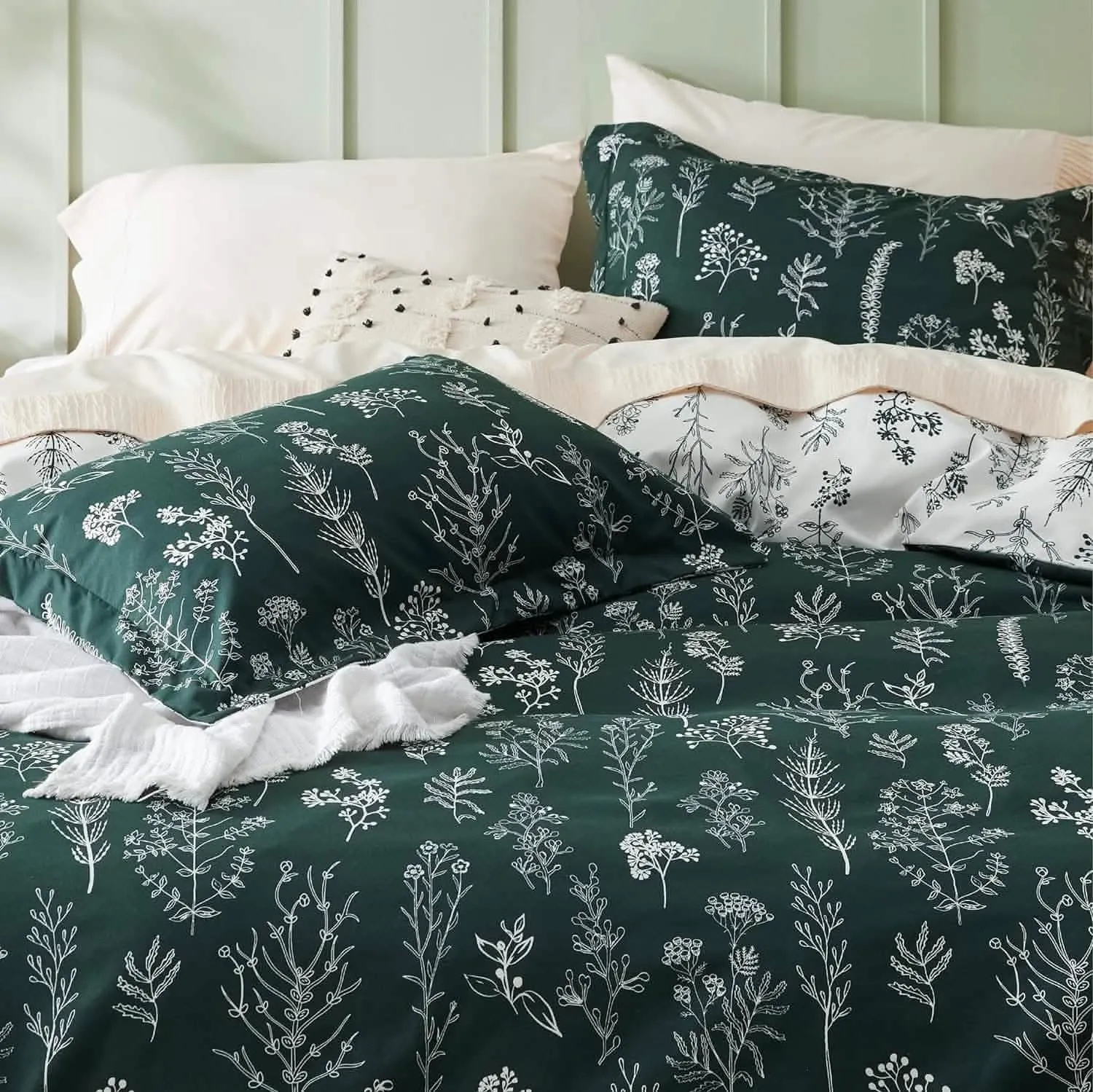 Reversible Floral Print Duvet Cover Set