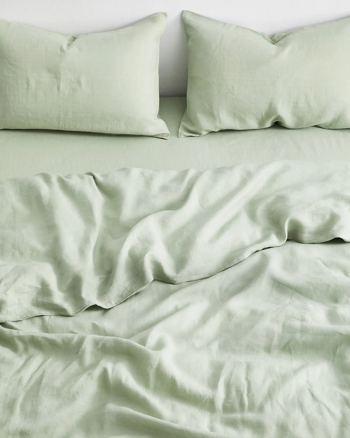 Sage 100% French Flax Linen Duvet Cover