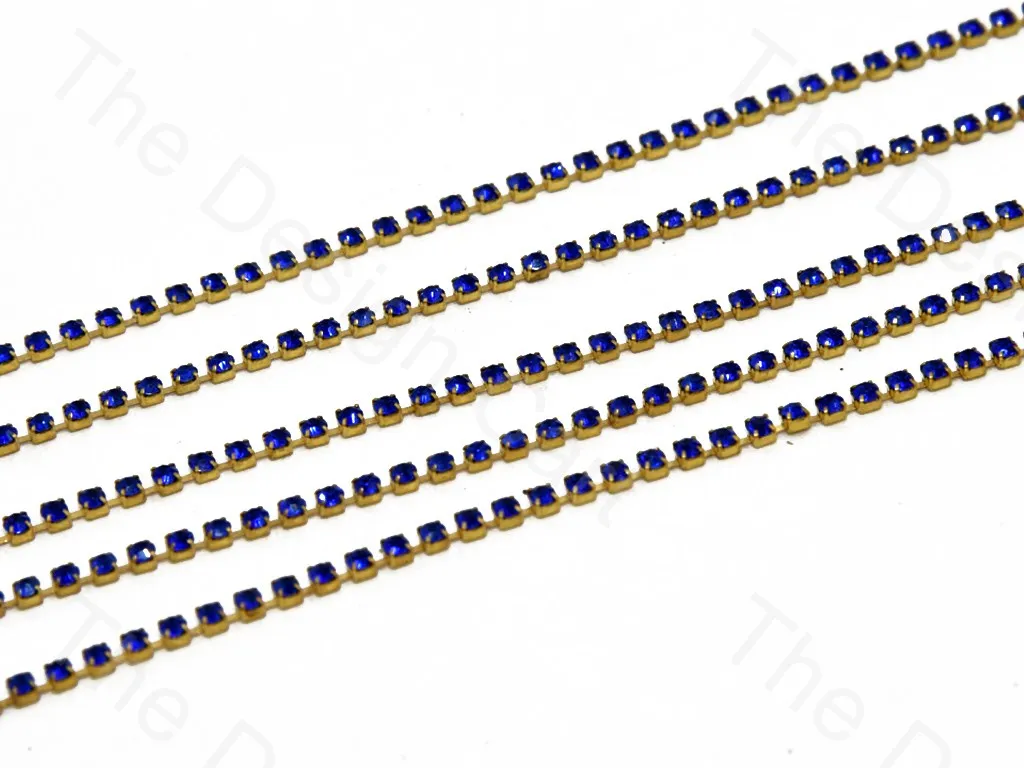 Sapphire / Dark Blue Golden Cup Chain