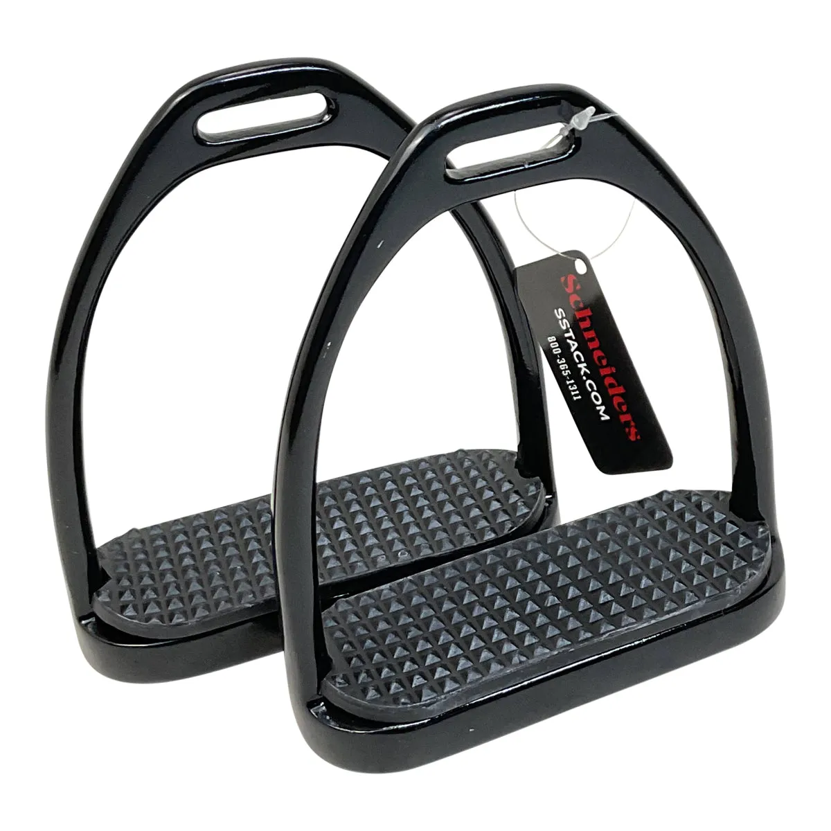 Schneiders 'Coated' Stirrup Irons in Black - 4 1/2"