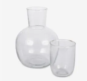 Seeded Glass Carafe - Clear