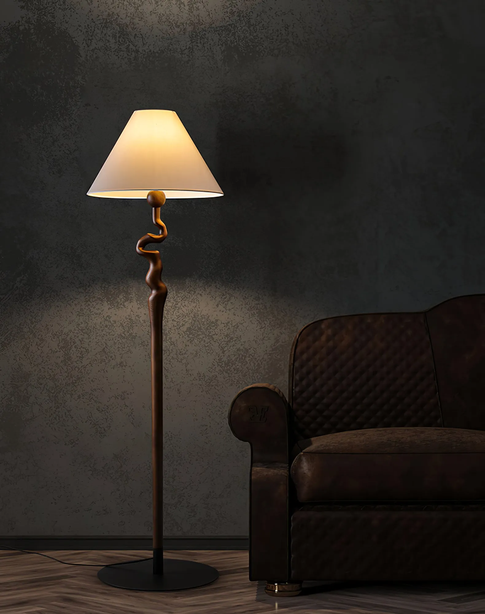 Serpentine Twist Floor Lamp