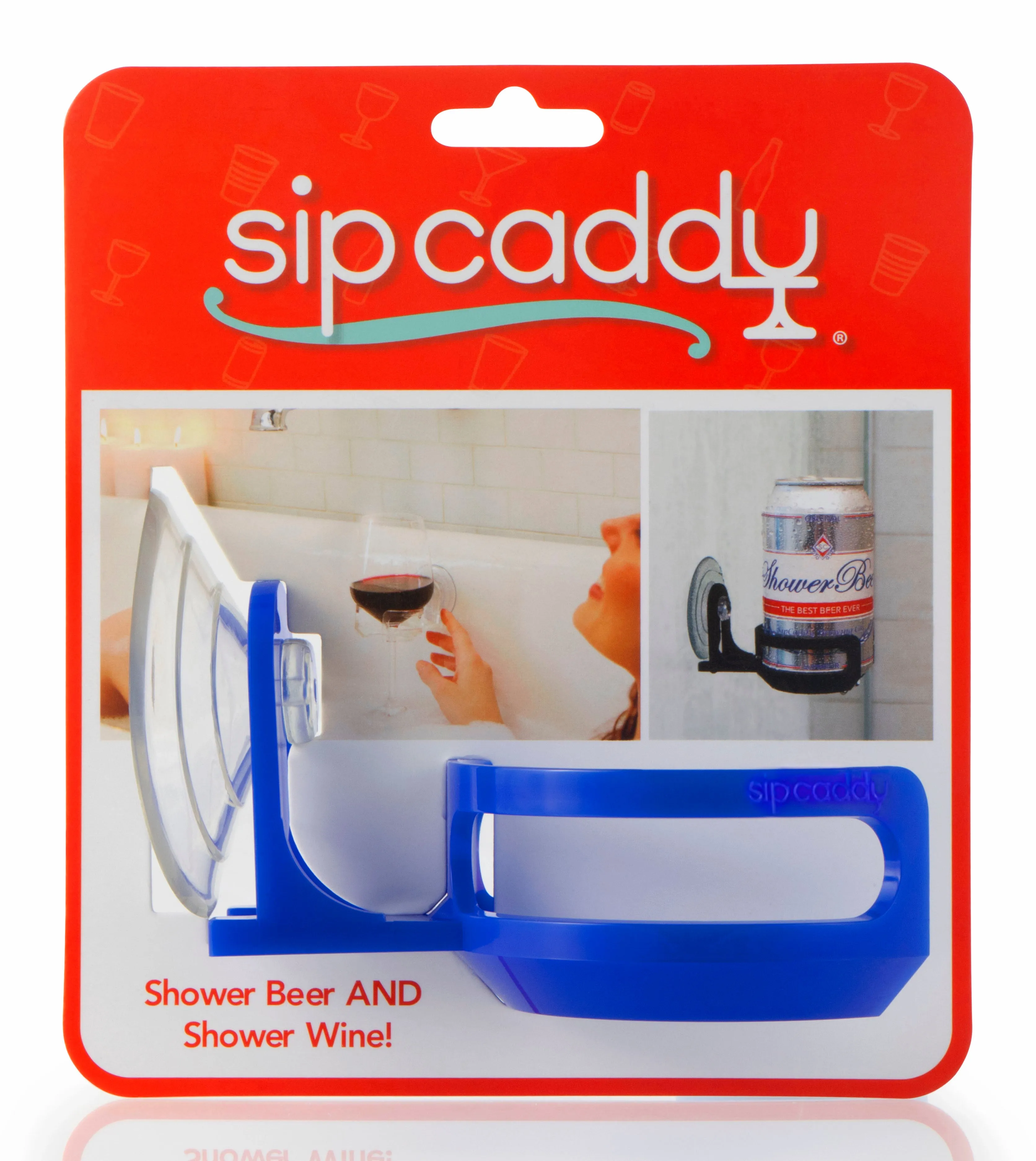 SipCaddy® SHOWER BEER & BATH WINE Holder - Blue