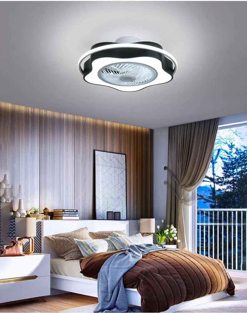 Smart Ceiling Fan Lamp Voice Control For Living Room Applicable To Bedroom