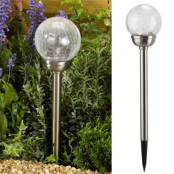 Smart Solar Majestic Crackle Globe Stake Light