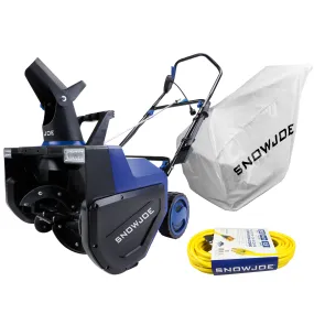 Snow Joe SJ627E-BDL Electric Snow Thrower Bundle | 22-Inch | 15-Amp | W/ Dual LED Lights, Protective Cover, and Extension Cord