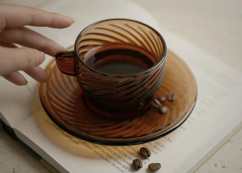 Spiral Patterned Coffee Cup