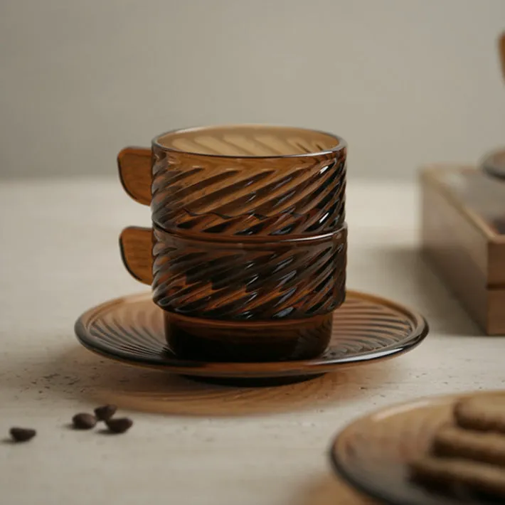 Spiral Patterned Coffee Cup