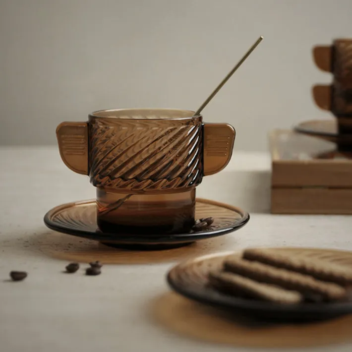 Spiral Patterned Coffee Cup