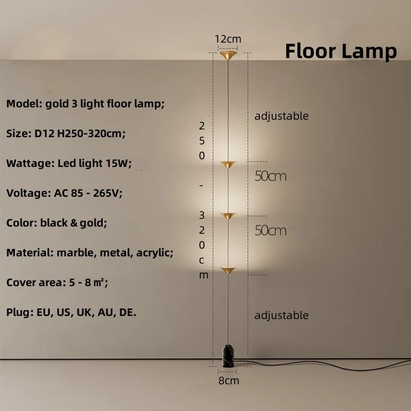 String Bedside LED Adjustable Floor Lamp