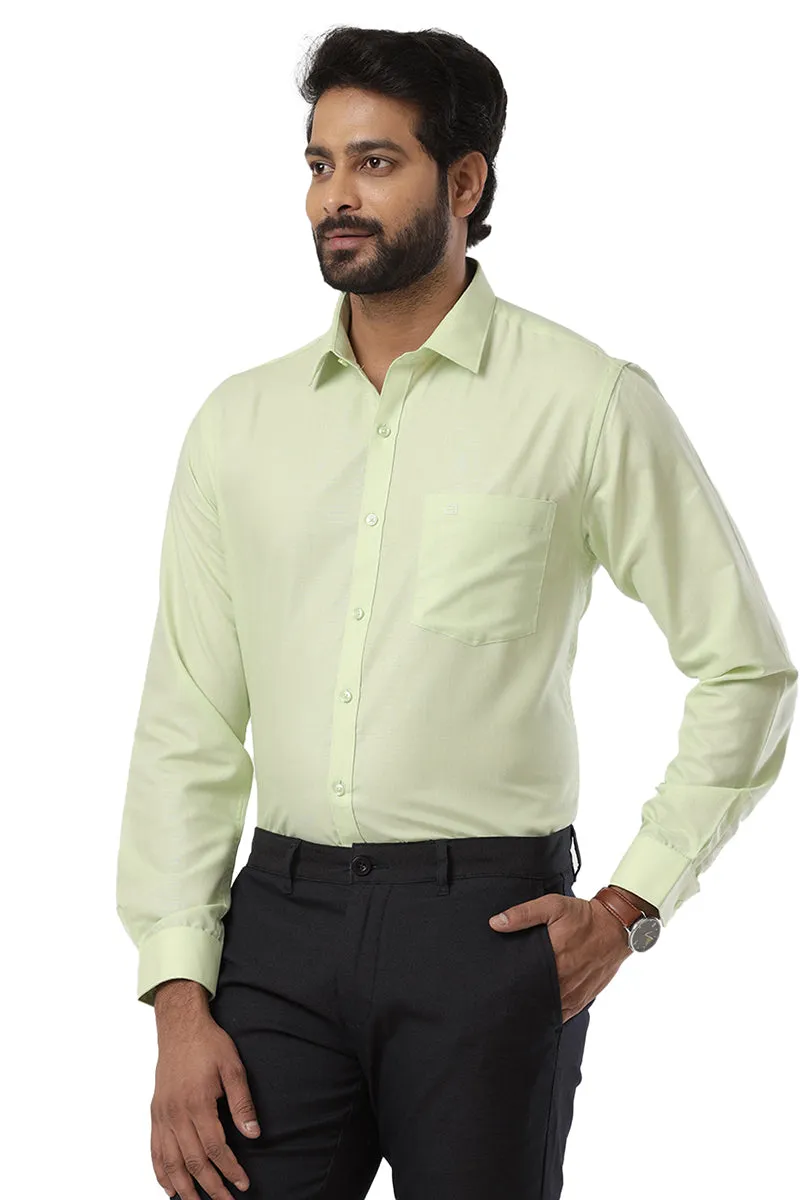 Super Soft - Pale Green Formal Shirts for Men | Ariser