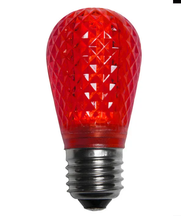 T50 LED Patio Lights - E-26 - Red - 10 Pack