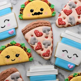 Taco Pizza Latte Valentine's Cookie Decorating Kit