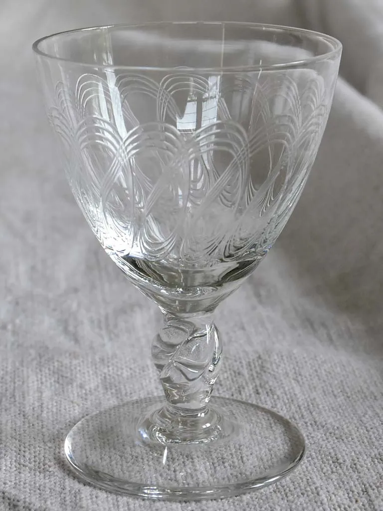 Ten mid-century aperitif glasses