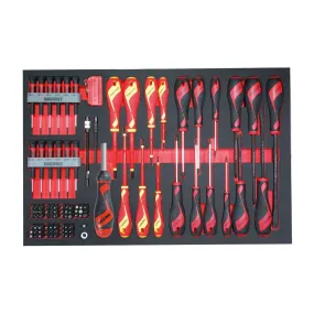 Teng Tools 98 Piece Torx, Flat, Phillips, Pozi, Hex, Insulated Screwdriver and Bits Set - TTEMD98N