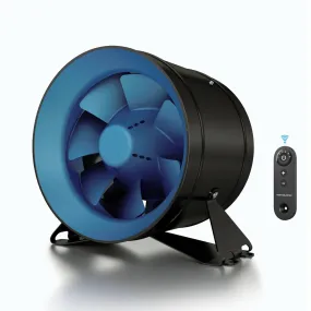 TerraBloom 10" EC Duct Fan with Remote Speed Controlled, 946 CFM, 126W