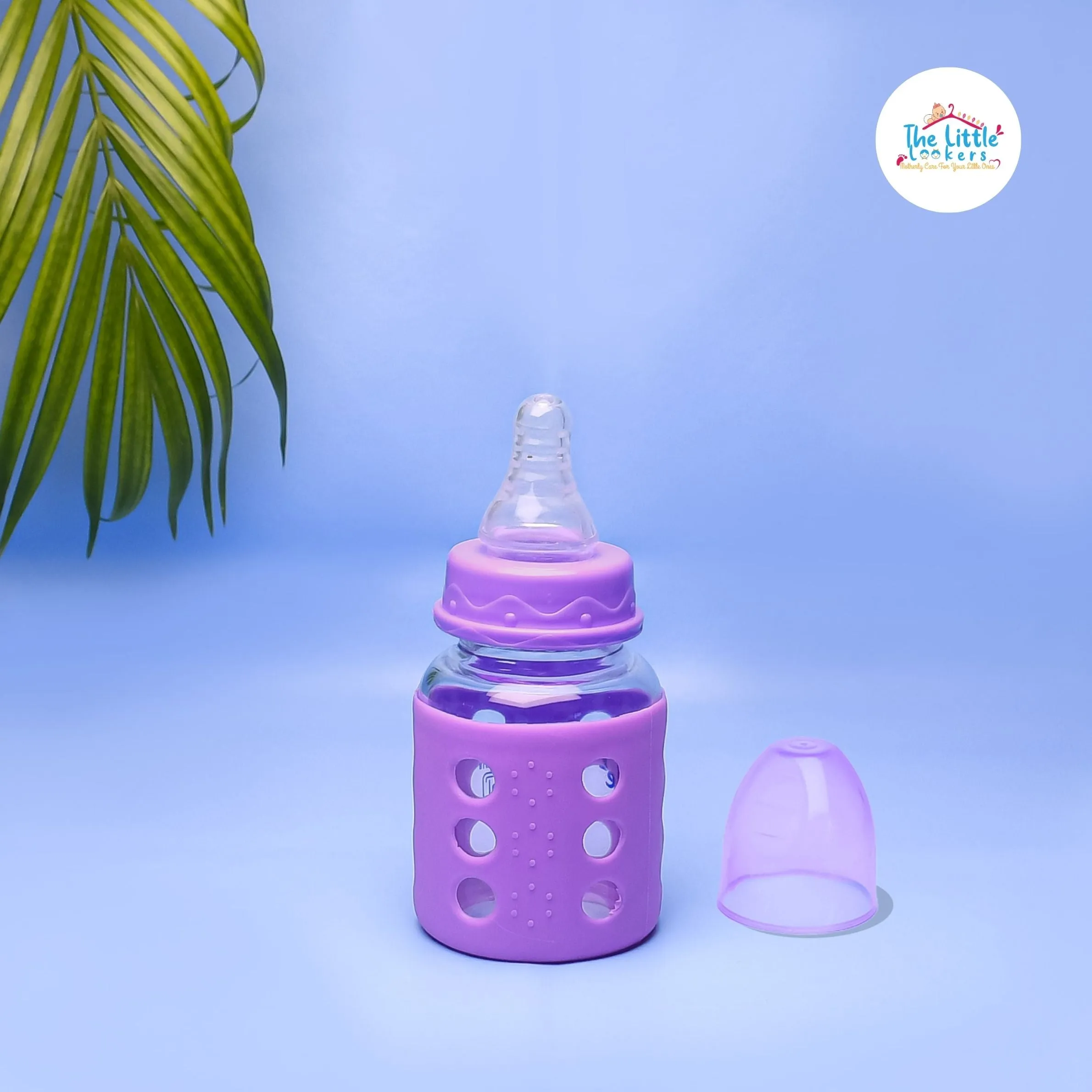 The Little Lookers High Borosilicate Glass Feeding Bottle for Baby/Feeder for Newborn |Super Soft Flow Control & Anti Colic Nipple for Infants/Toddlers(Pack of 3)