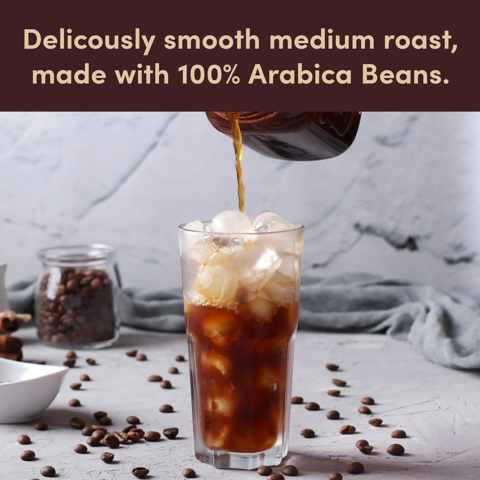 Tim Hortons Medium Blend Black Cold Brew Coffee Concentrate, 100% Arabica Medium Roast, 32 oz